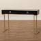 Baxton Studio Beagan Modern and Contemporary Black Finished Wood and Gold Metal 2Drawer Console Table 213-12161-ZORO - alternate 10